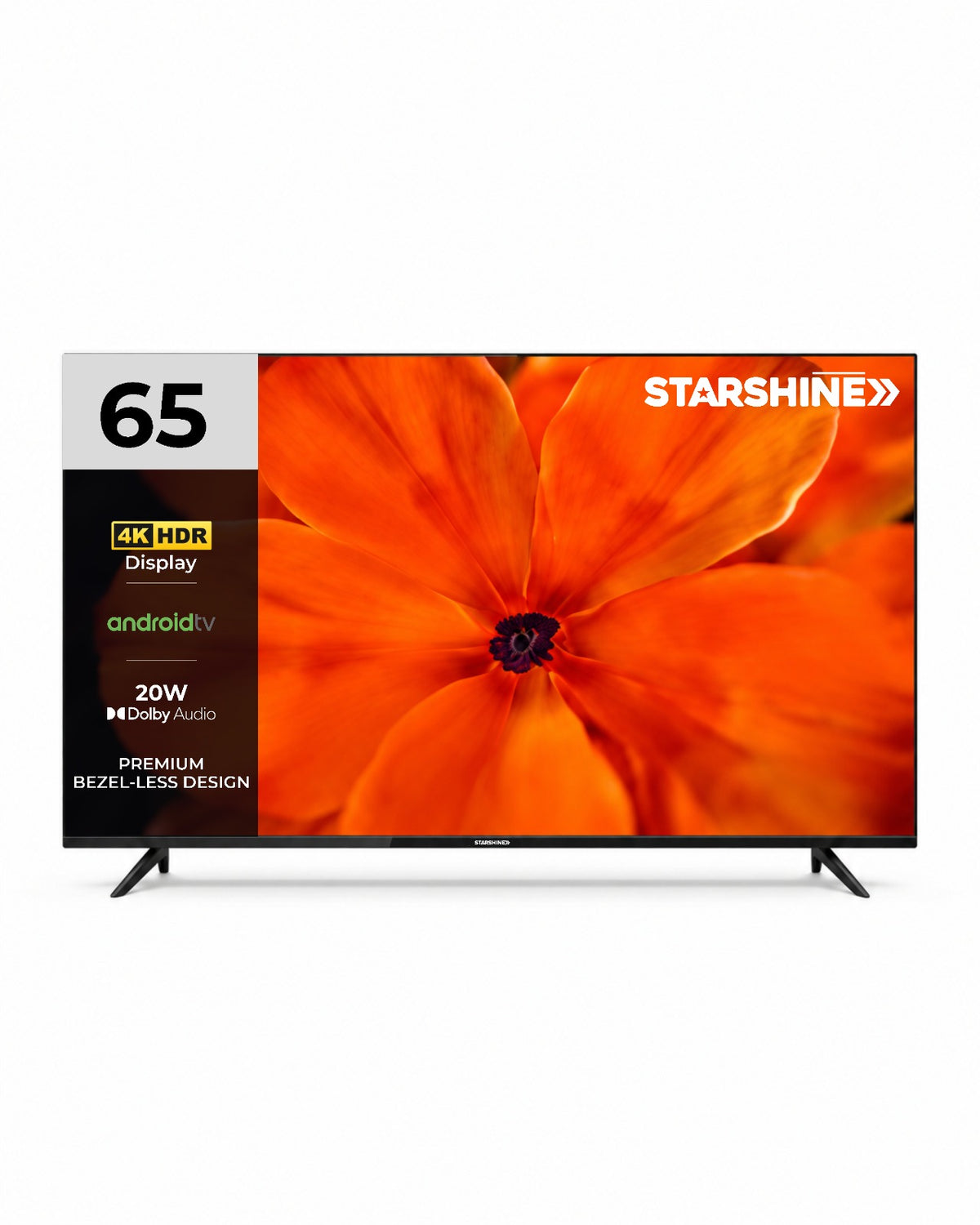 Starshine 165 cm (65 Inches) LED TV | ATPL-6500 (Black) 3 Years Warranty
