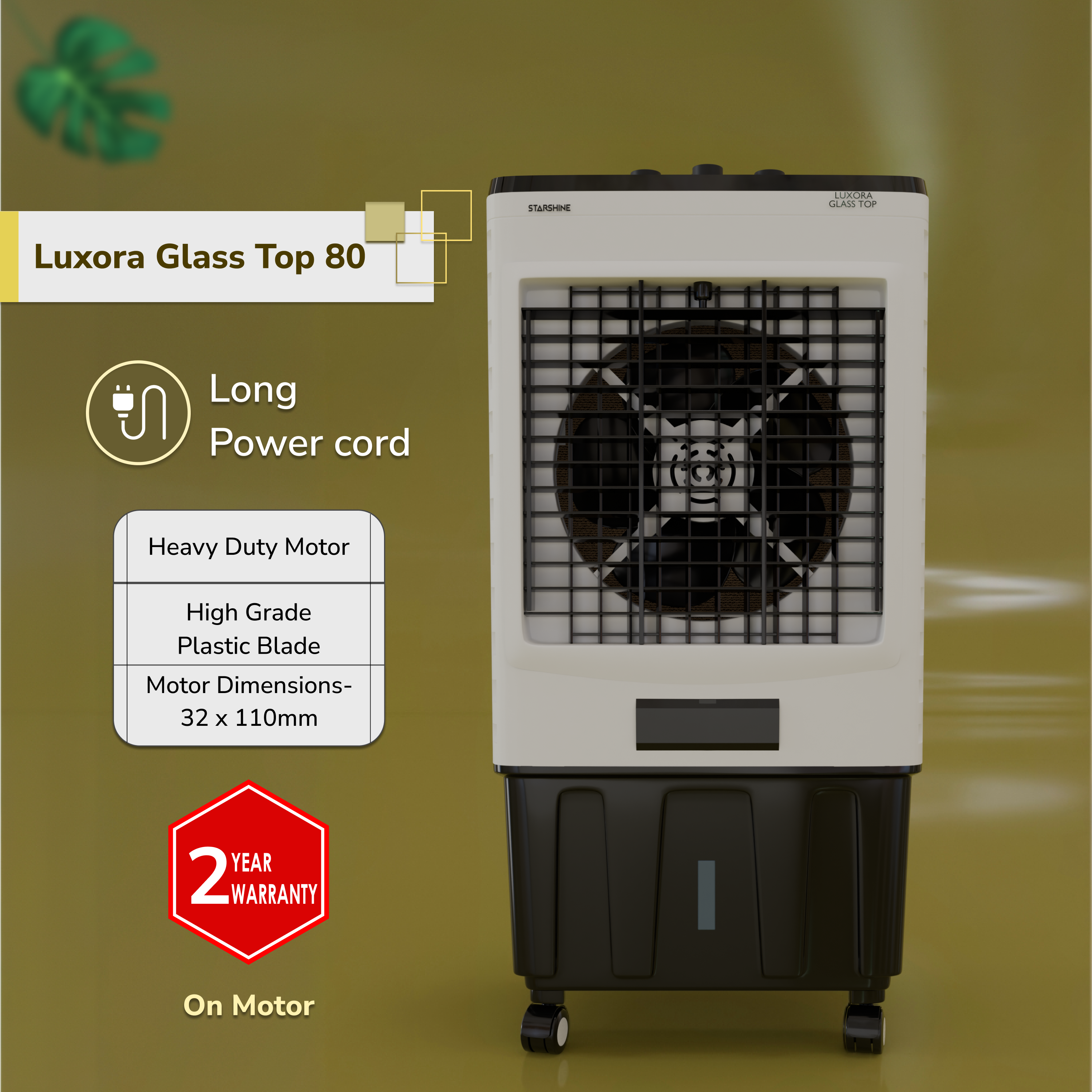 Luxora Glass Top 80 Liters