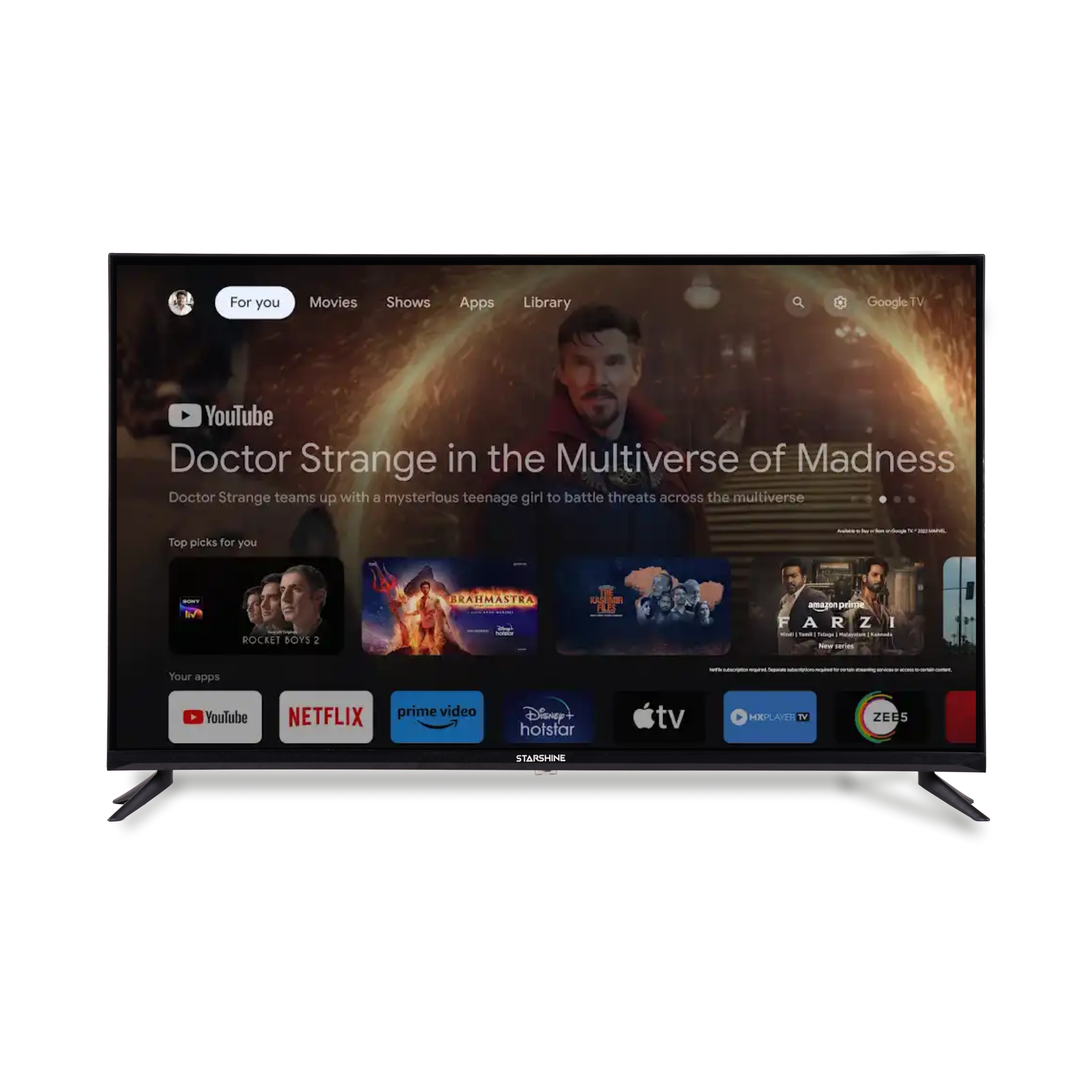 Starshine 127 cm (50 Inches) SMART LED TV | ATPL-5800 (Black) 3 Years Warranty