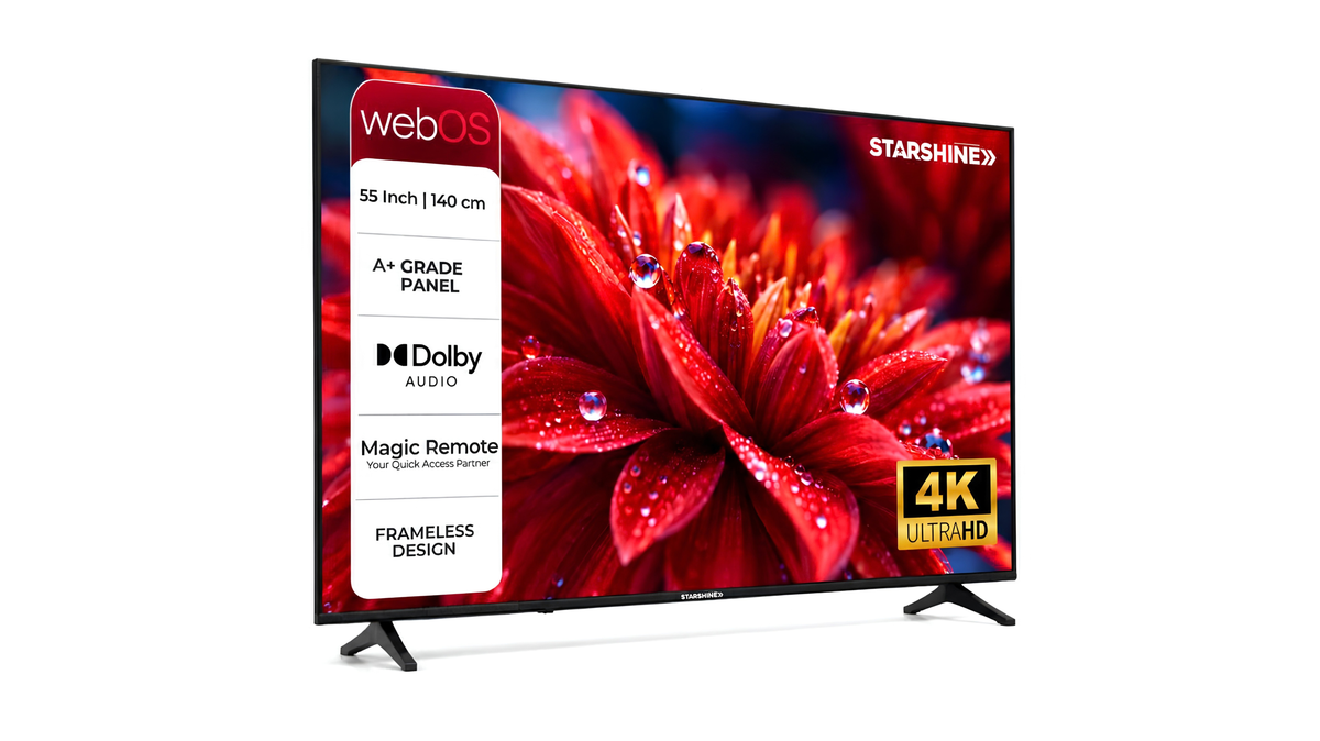 Starshine 139 cm (55 Inches) SMART LED TV | ATPL-5500 (Black) 3 Years Warranty