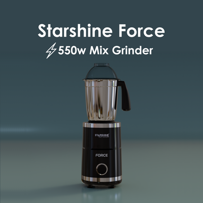 Starshine Force 550W Mixer Grinder, 3 Jars (Black)