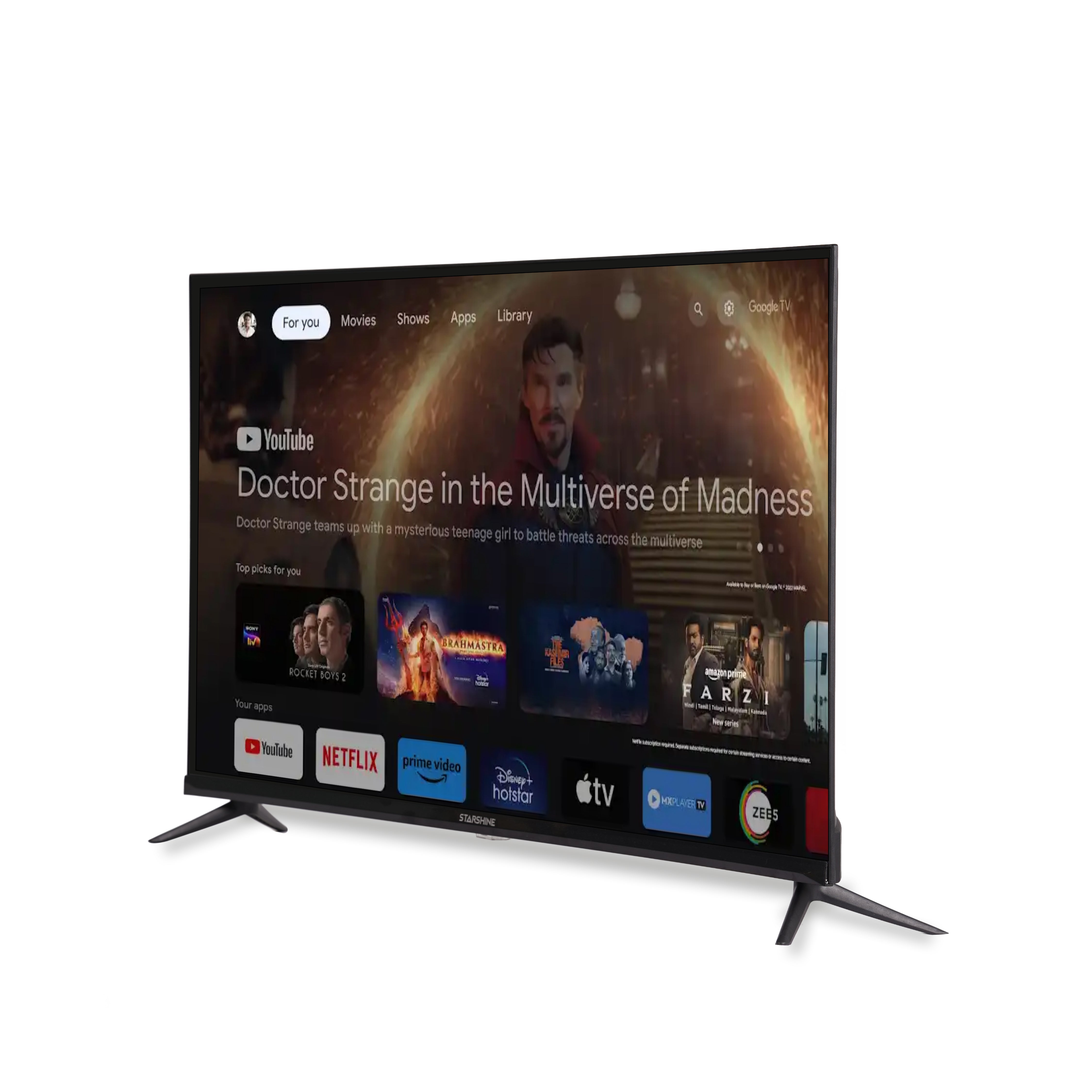 Starshine 43 Inch Smart LED TV Front View