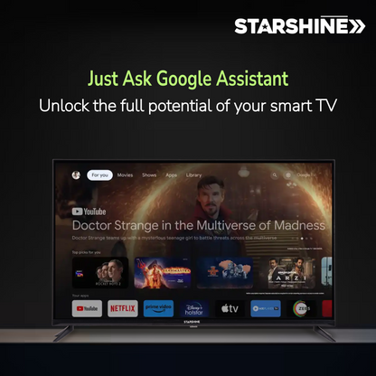 Starshine 108 cm (43 Inches) GOOGLE LED TV ATPL-3400 (Black) 3 Years Warranty