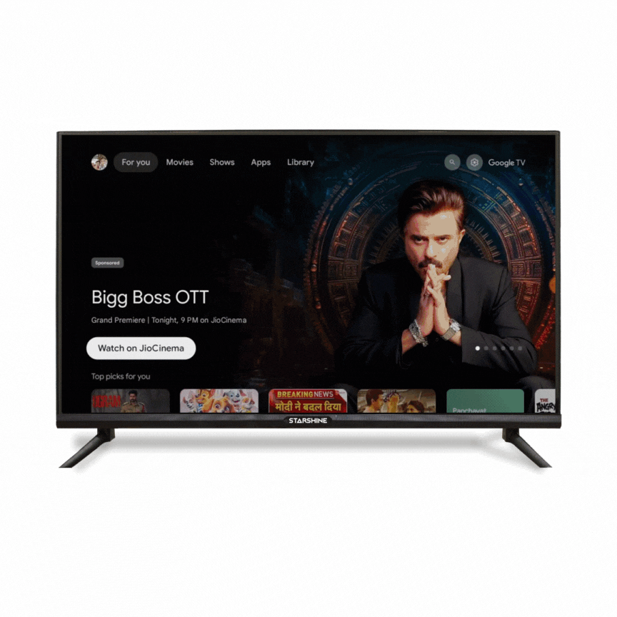 Starshine 80 cm (32 Inches) GOOGLE LED TV ATPL-3400 (Black) 3 Years Warranty